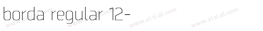 borda regular 12字体转换